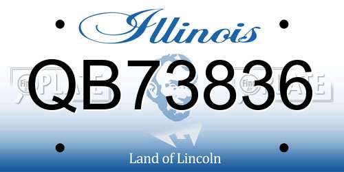 QB73836 Illinois License Plate