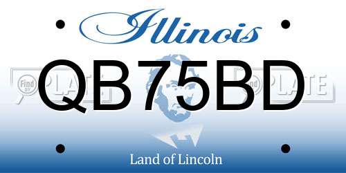 QB75BD Illinois License Plate