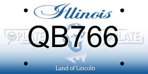 QB766 Illinois License Plate