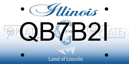 QB7B2I Illinois License Plate