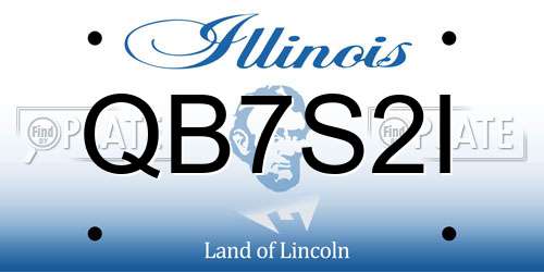 QB7S2I Illinois License Plate