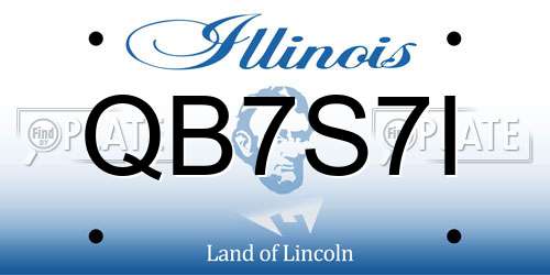 QB7S7I Illinois License Plate