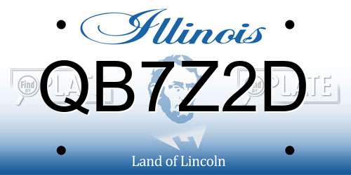 QB7Z2D Illinois License Plate