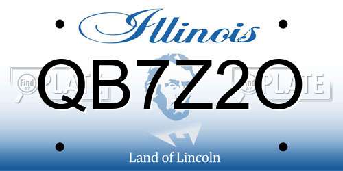 QB7Z2O Illinois License Plate