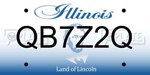 QB7Z2Q Illinois License Plate