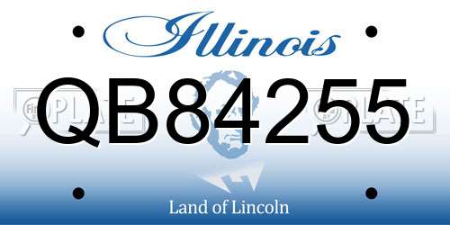 QB84255 Illinois License Plate