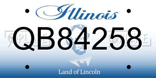 QB84258 Illinois License Plate