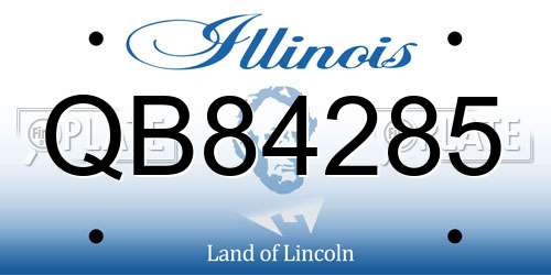 QB84285 Illinois License Plate