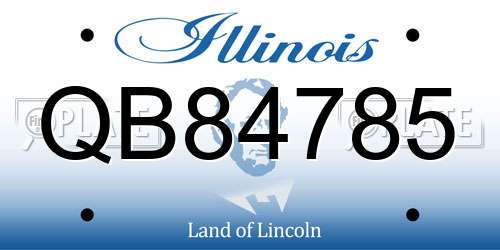 QB84785 Illinois License Plate