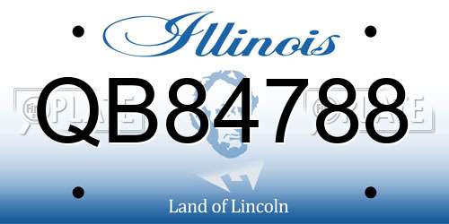 QB84788 Illinois License Plate