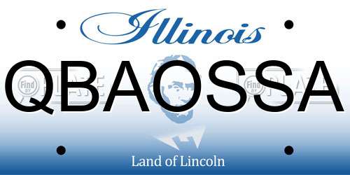 QBAOSSA Illinois License Plate