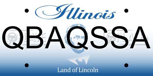 QBAQSSA Illinois License Plate