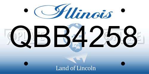 QBB4258 Illinois License Plate