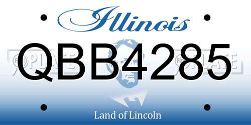 QBB4285 Illinois License Plate