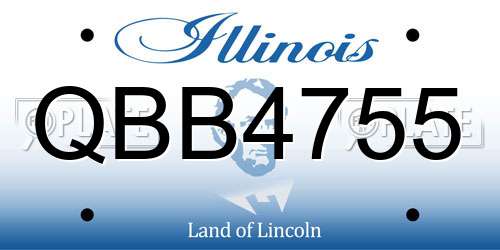 QBB4755 Illinois License Plate