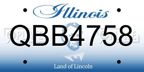 QBB4758 Illinois License Plate