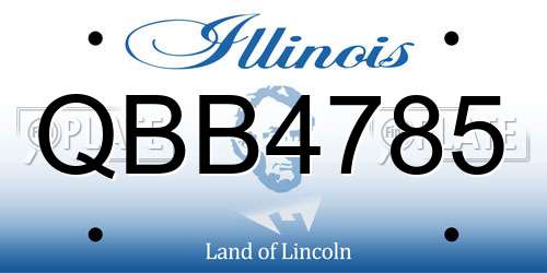 QBB4785 Illinois License Plate