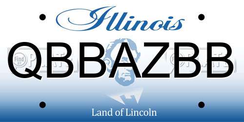 QBBAZBB Illinois License Plate