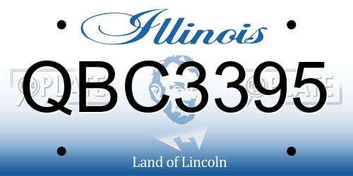 QBC3395 Illinois License Plate