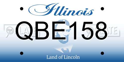 QBE158 Illinois License Plate