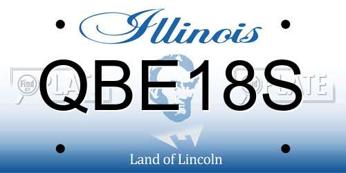 QBE18S Illinois License Plate