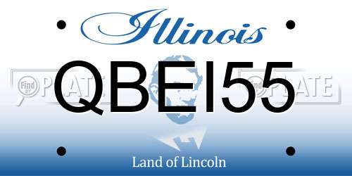 QBEI55 Illinois License Plate