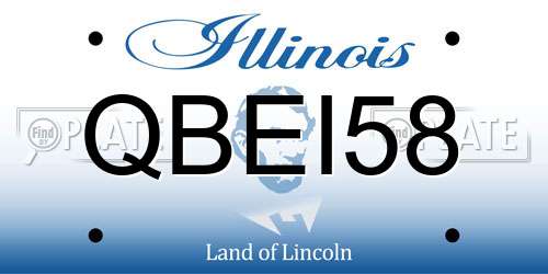 QBEI58 Illinois License Plate