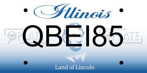 QBEI85 Illinois License Plate