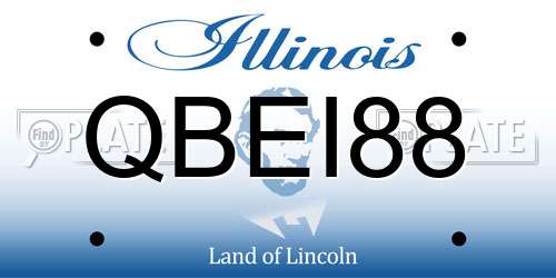 QBEI88 Illinois License Plate