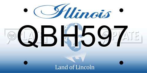 QBH597 Illinois License Plate