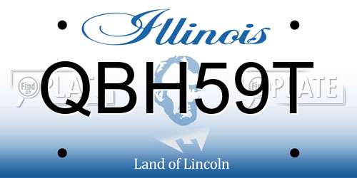 QBH59T Illinois License Plate