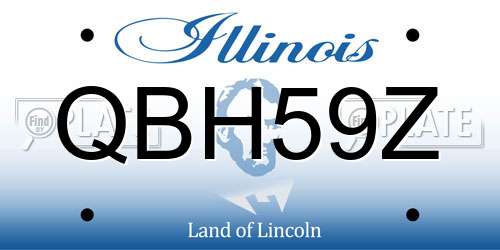 QBH59Z Illinois License Plate