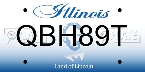 QBH89T Illinois License Plate