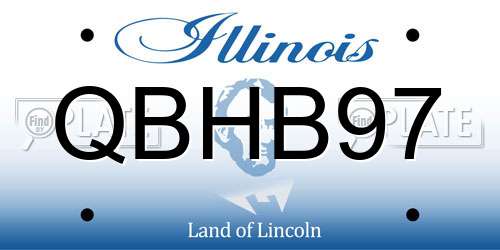 QBHB97 Illinois License Plate