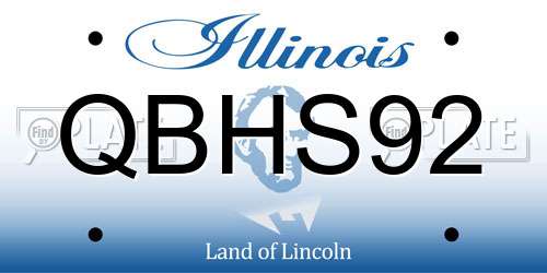 QBHS92 Illinois License Plate