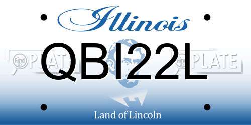 QBI22L Illinois License Plate