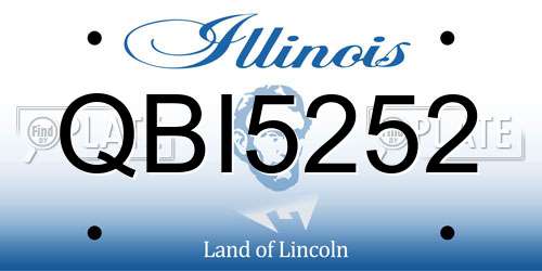 QBI5252 Illinois License Plate