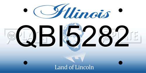 QBI5282 Illinois License Plate