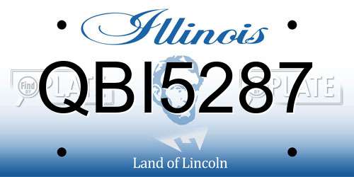 QBI5287 Illinois License Plate