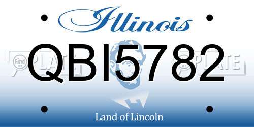 QBI5782 Illinois License Plate