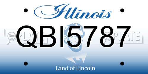 QBI5787 Illinois License Plate