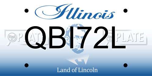 QBI72L Illinois License Plate
