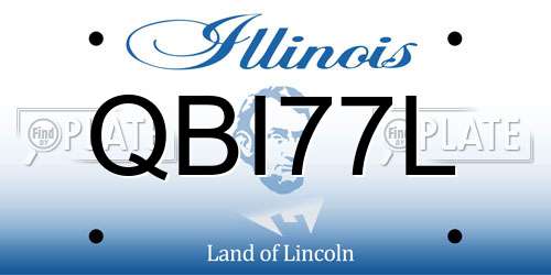 QBI77L Illinois License Plate