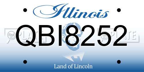 QBI8252 Illinois License Plate