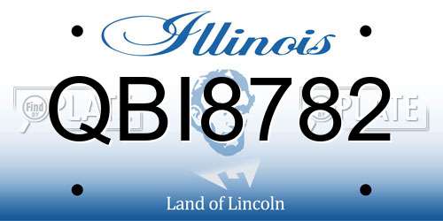 QBI8782 Illinois License Plate