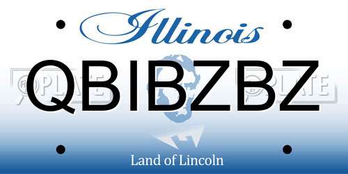 QBIBZBZ Illinois License Plate
