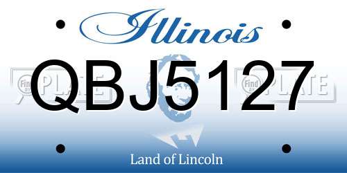 QBJ5127 Illinois License Plate