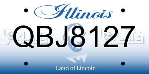 QBJ8127 Illinois License Plate