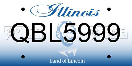 QBL5999 Illinois License Plate
