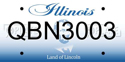 QBN3003 Illinois License Plate